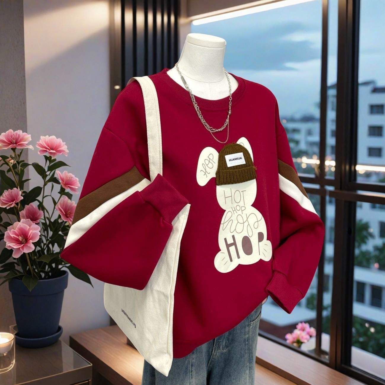 清仓捡漏~特大码胖mm专柜撤回外贸100%纯棉正肩长袖卫衣男女款ins