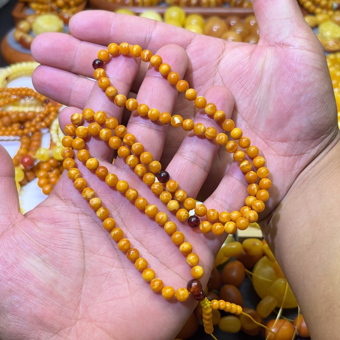 未镶嵌蜜蜡手链多圈手链