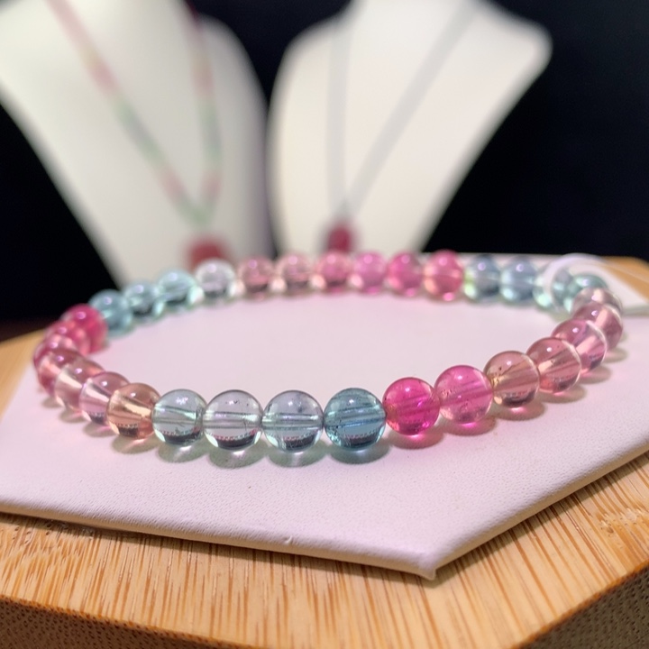 双色碧玺手链未镶嵌