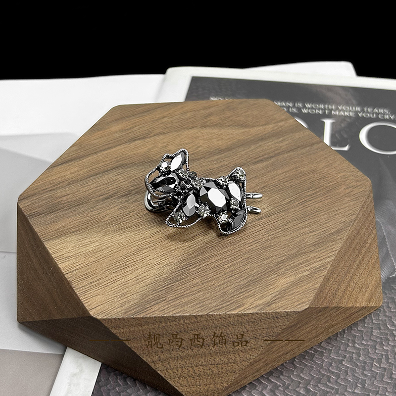 【LXX靓西西】348 减龄感镂空小狗3.5厘米螃蟹夹精致碎发夹