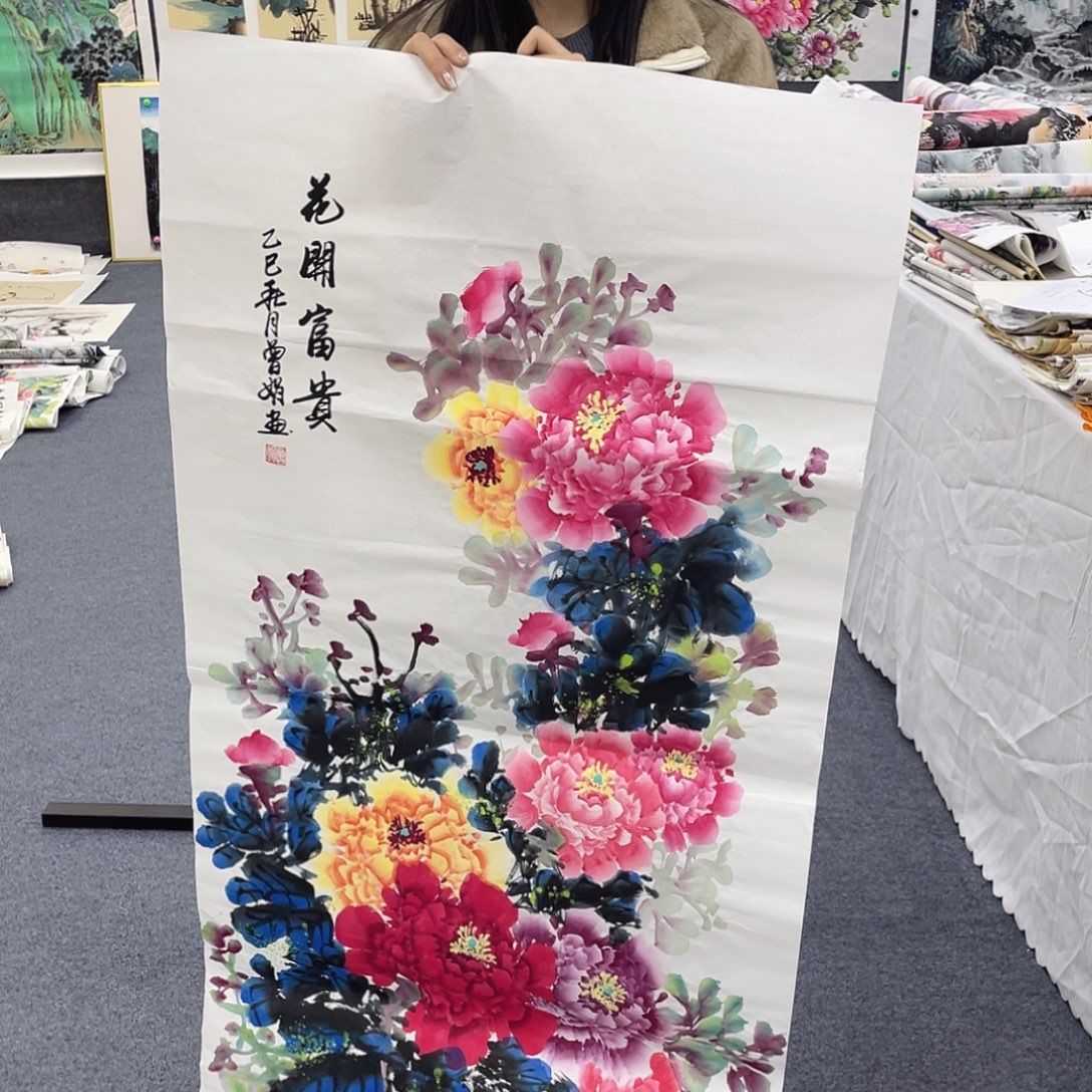 国画国画作品小姐姐放漏…