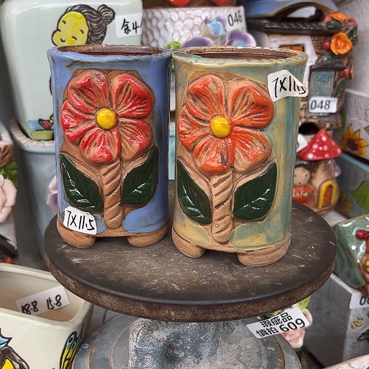 紫砂花盆粗陶材质多肉花盆