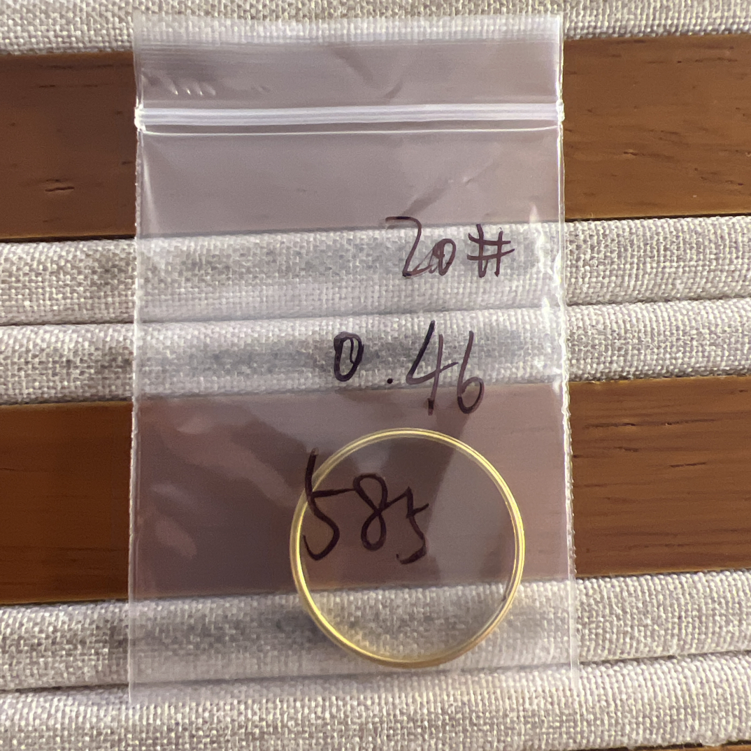 克重0.46 20号 碎冰冰戒指 足金999