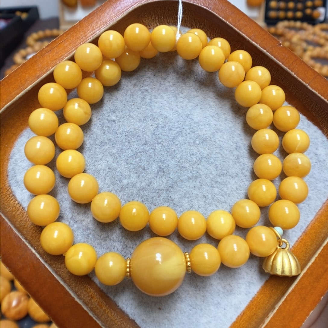 蜜蜡手串未镶嵌蜜蜡