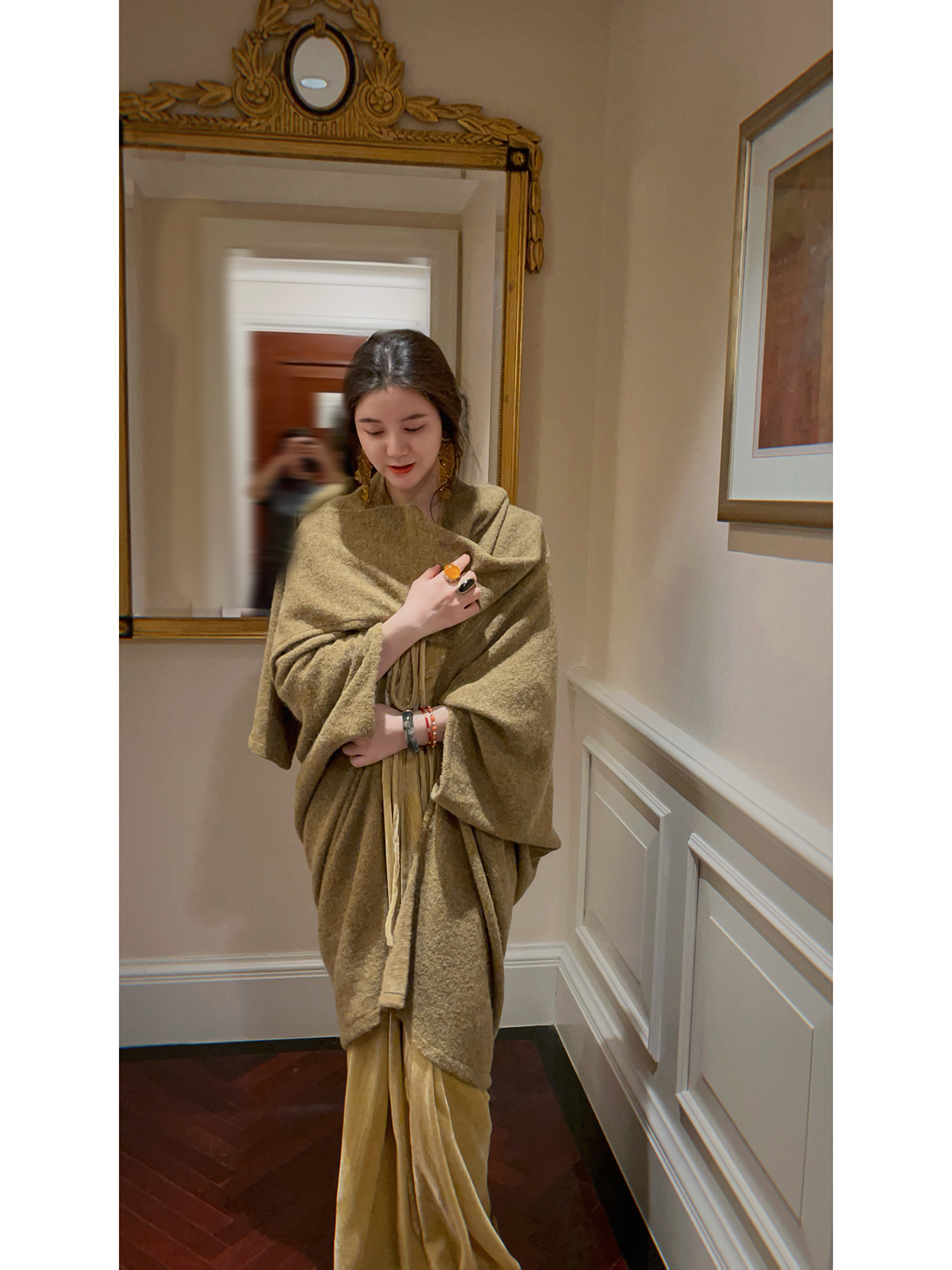 yanyan【西西里传说】国风毛线外套高级感秋冬慵懒保暖羊毛外搭女