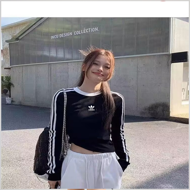 【奥莱撤柜清仓】长袖圆领t恤打底衫女士生