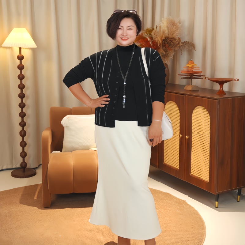 月半风华- 鱼尾半身裙秋季2025新款高腰显瘦