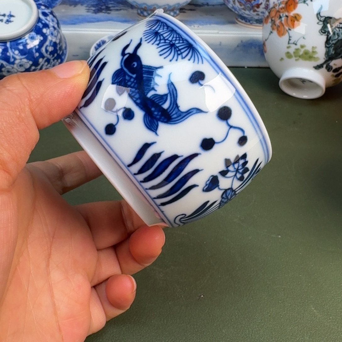 瓷景德镇纯手绘茶具圆圆223