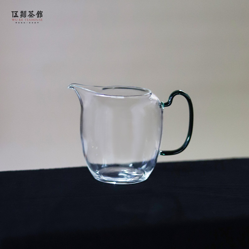 【伍刻】茶具分茶带把公道杯  300ml高档家用茶馆耐热加厚防烫