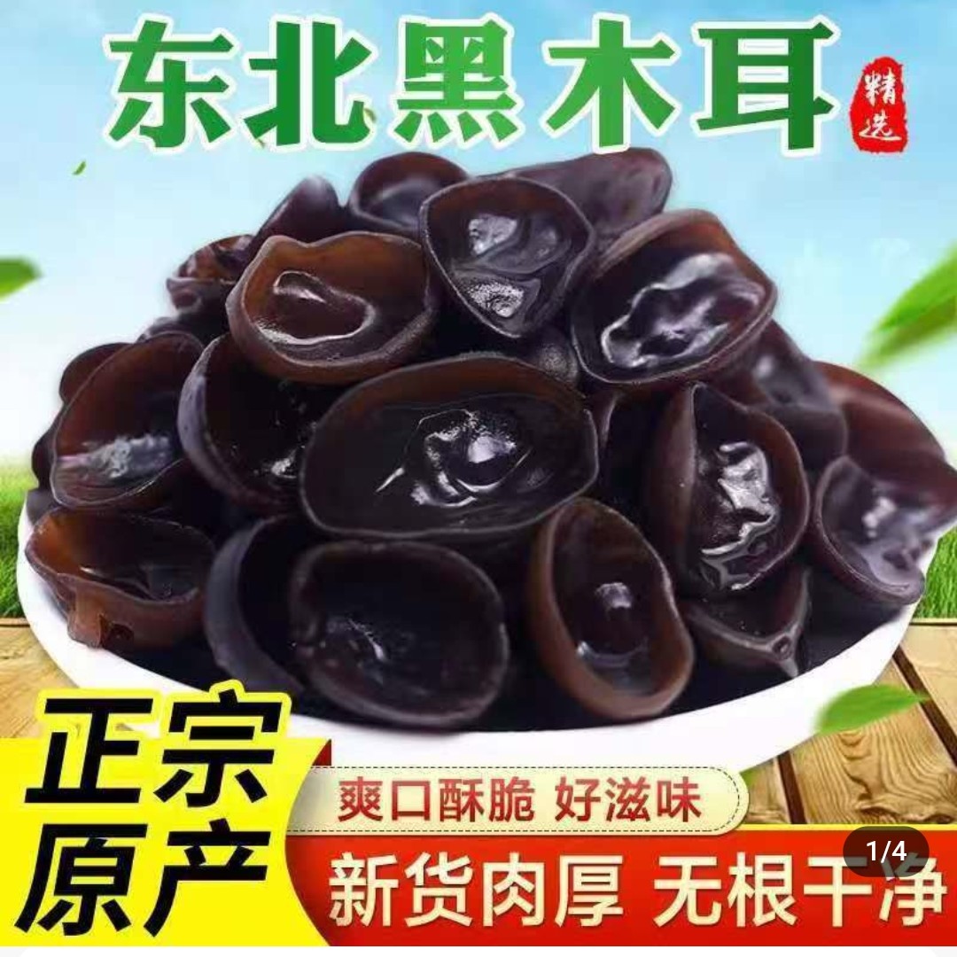 东北秋木耳无根肉厚试吃100克