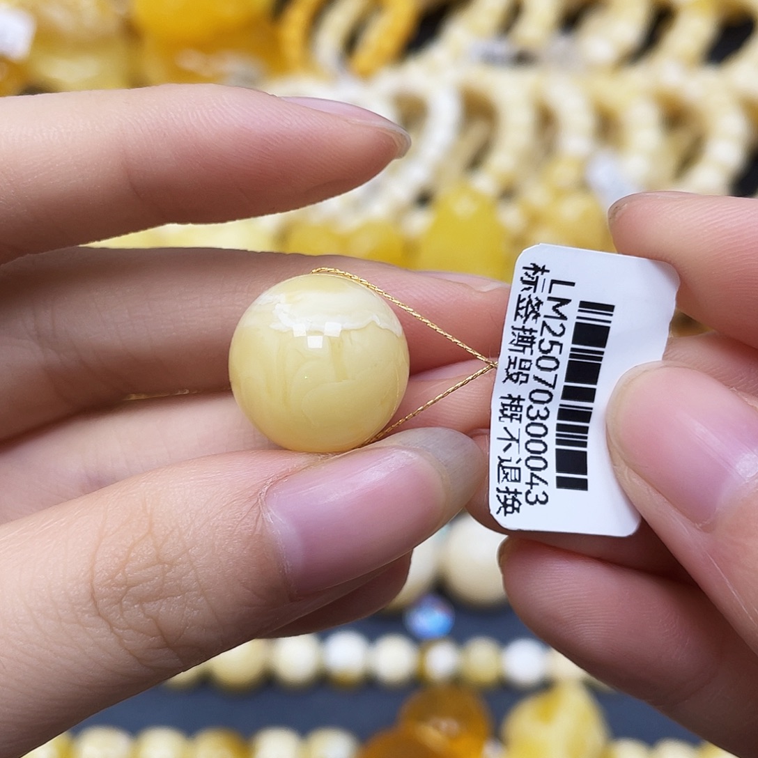 裸石蜜蜡未镶嵌圆珠16.1mm