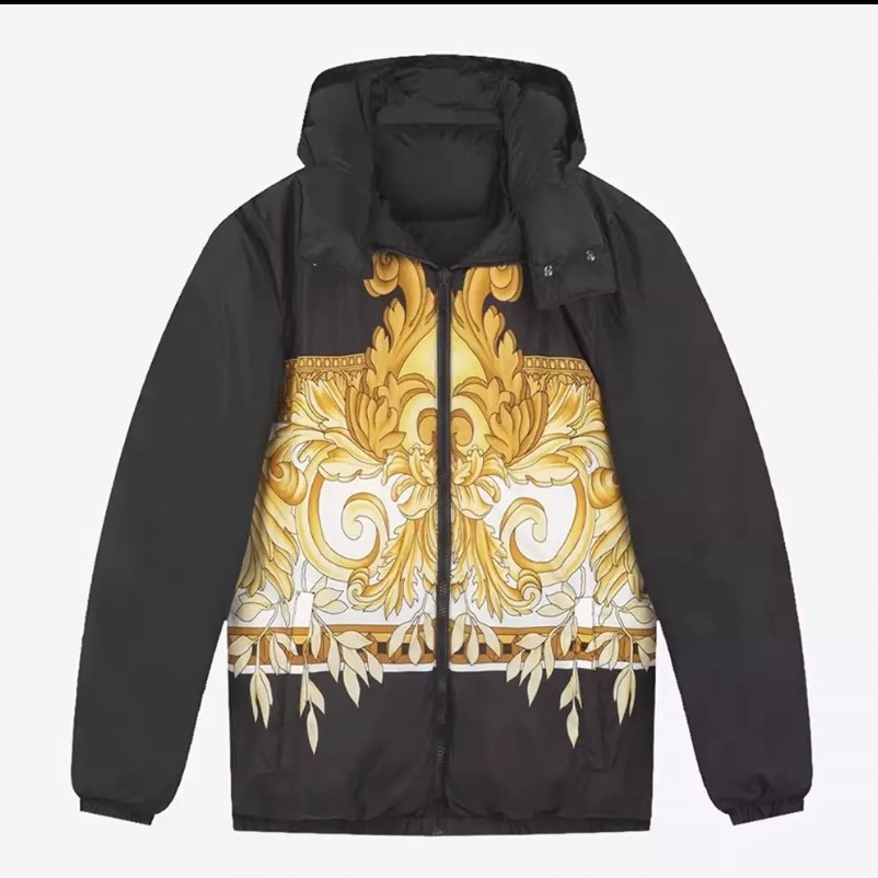 99新 VERSACE/范思哲 美杜莎巴洛克双面穿男棉服外套42315