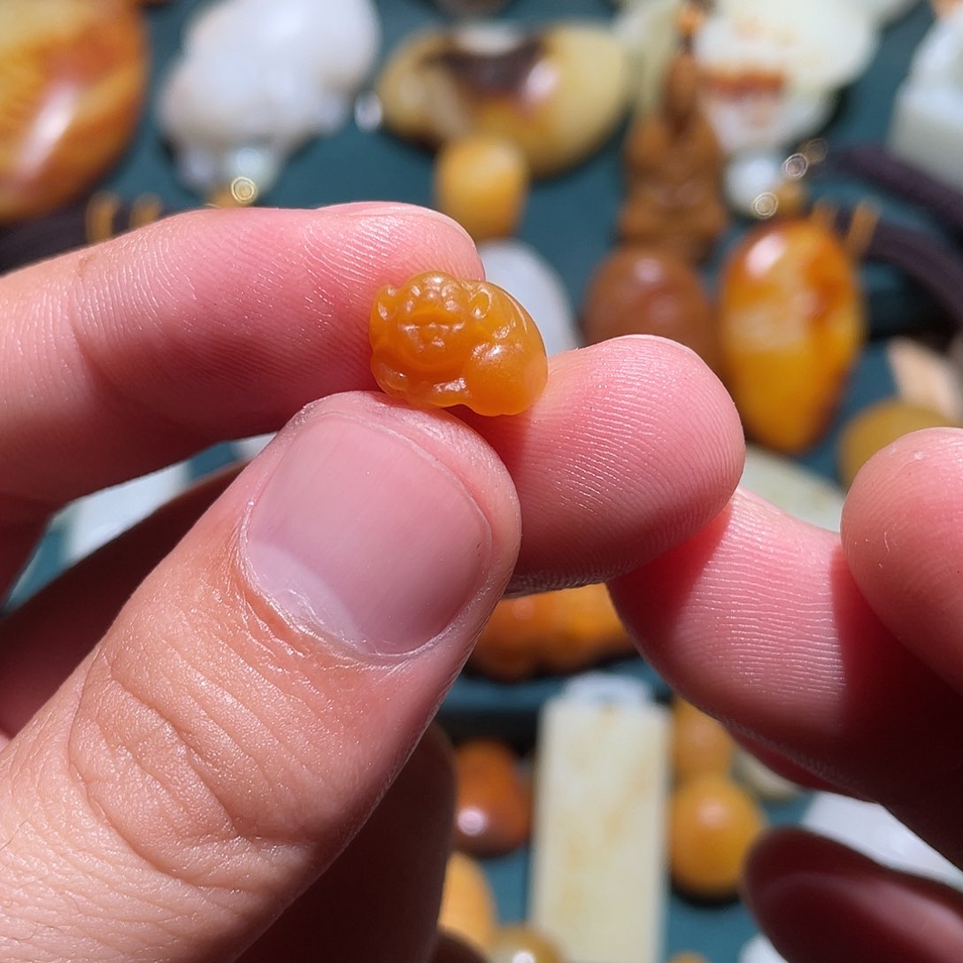 和田玉挂件未镶嵌火*凰