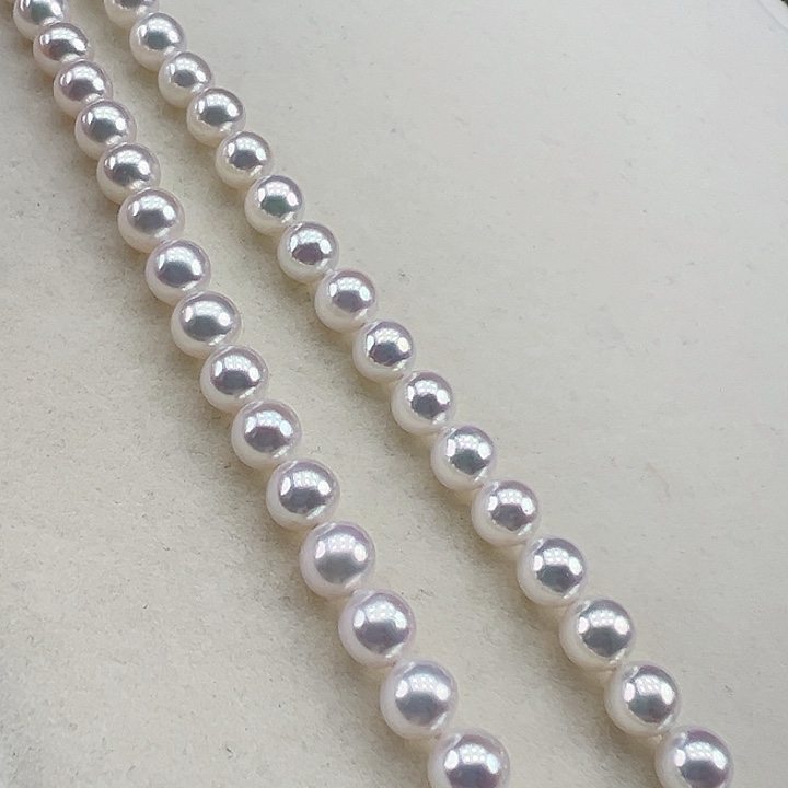 淡水珍珠银S925镶嵌项链➕7-7.5高品极光炫彩毕业版