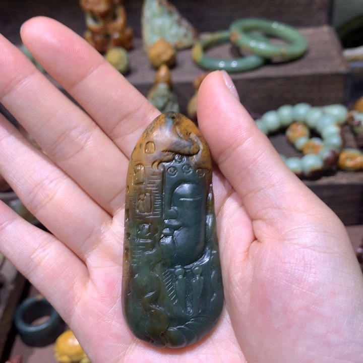岫岩河磨玉（透闪石质玉）未镶嵌挂件