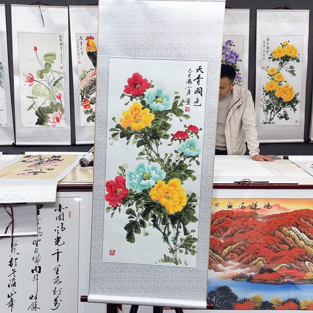 国画手绘手写作品