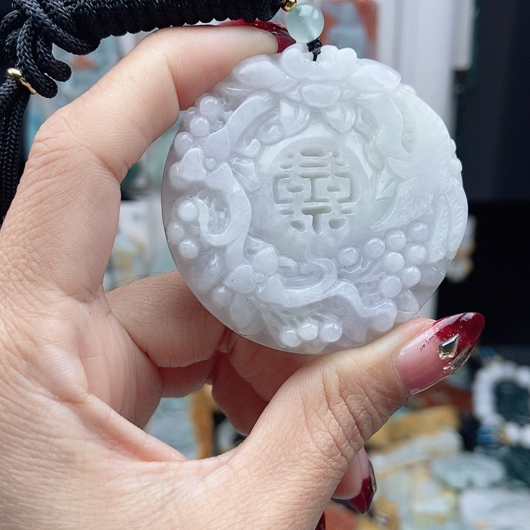 翡翠颈饰14K金镶嵌翡翠