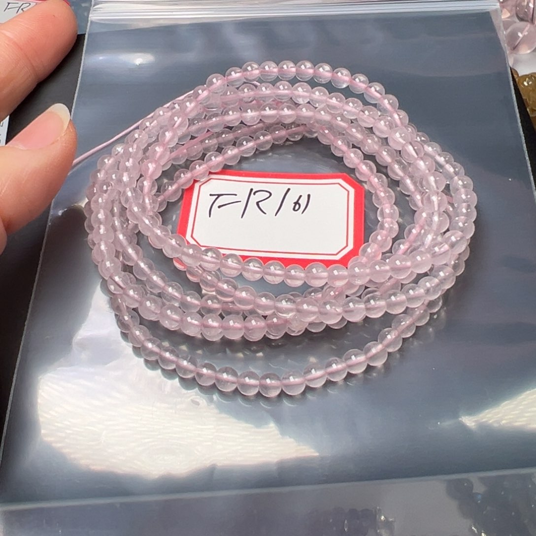 水晶手链未镶嵌?****?粉水晶4mm