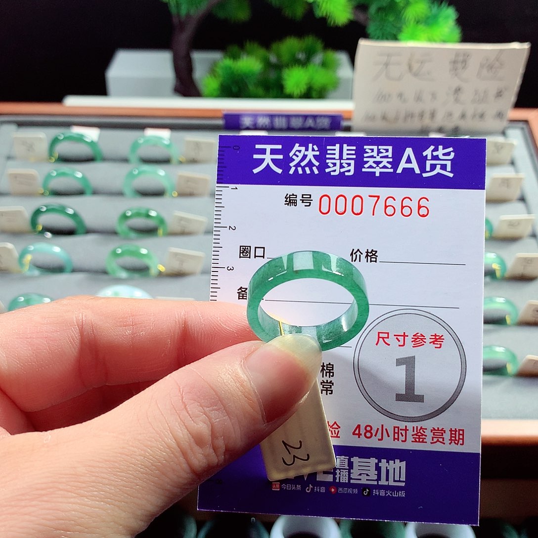 翡翠戒指未镶嵌23号