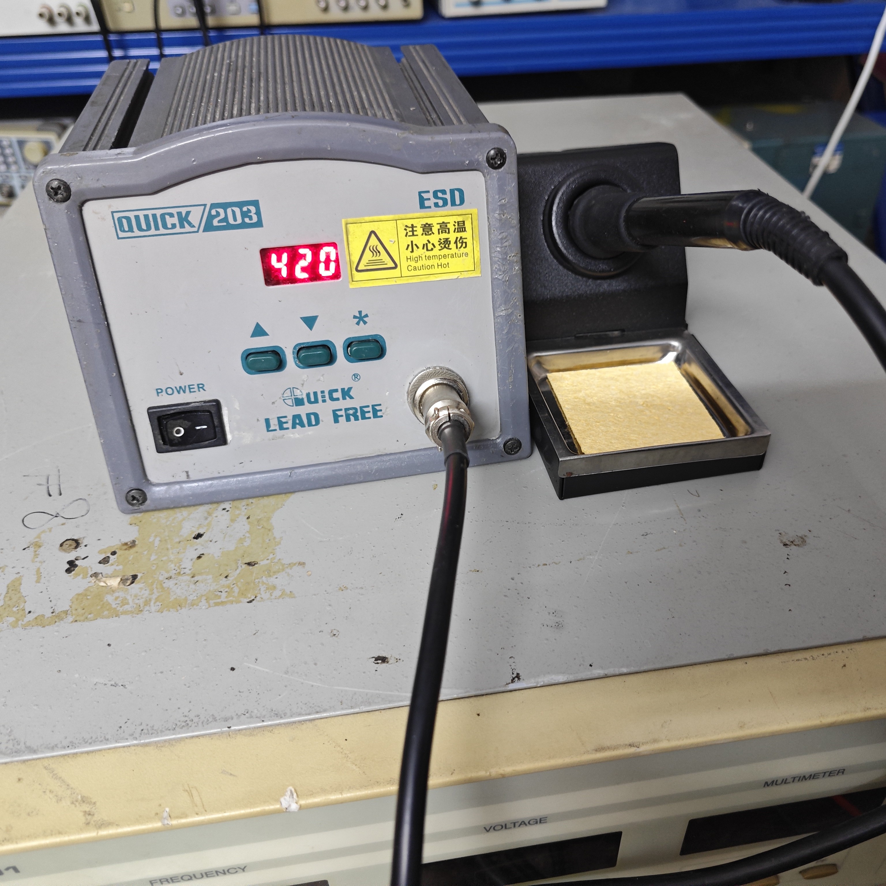 快克203高频大功率恒温无铅工业数显电焊台