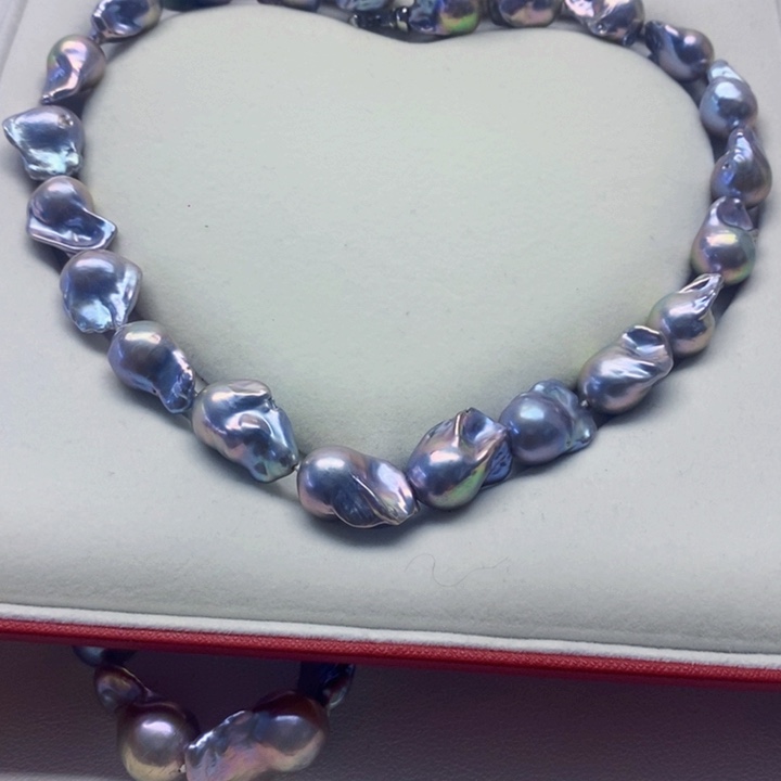 银S925镶嵌耳饰淡水珍珠开*