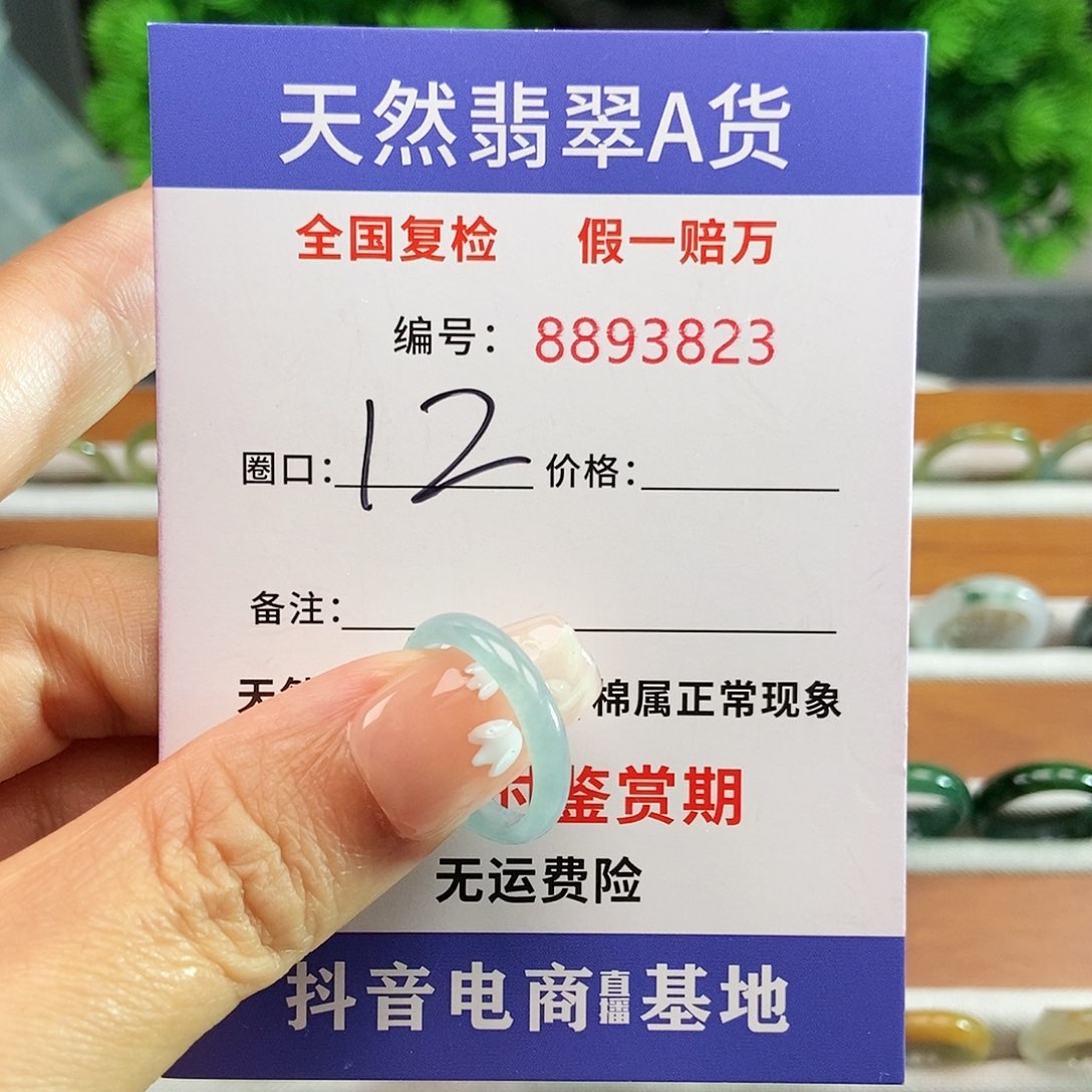 翡翠戒圈未镶嵌3823.......