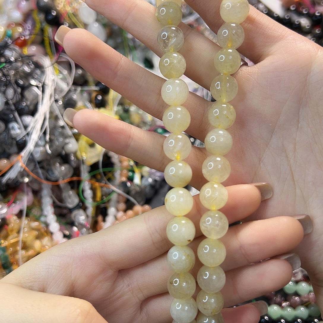 玛瑙/玉髓合金珠宝半成品金发晶卡10一条