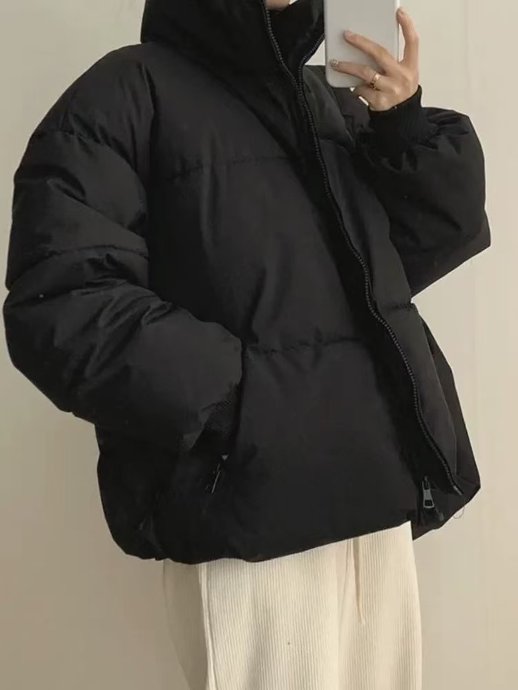 488冬季新款宽松棉服女加厚保暖面包服时尚短款棉衣外套