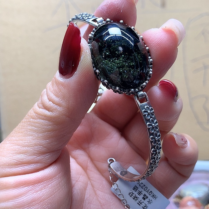 水晶水晶手链银S925镶嵌北*