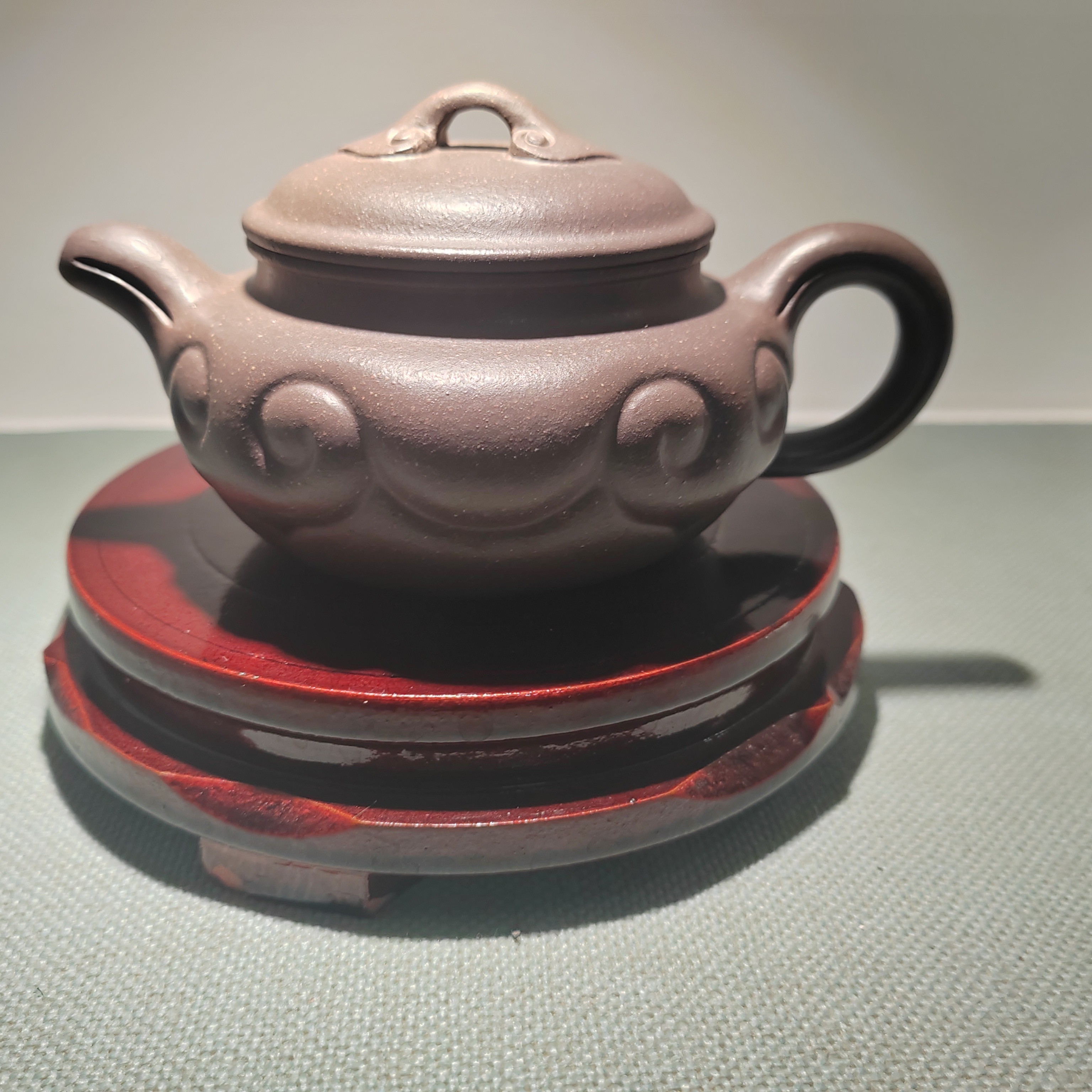 极品泥料之天青仿古如意超精工半手