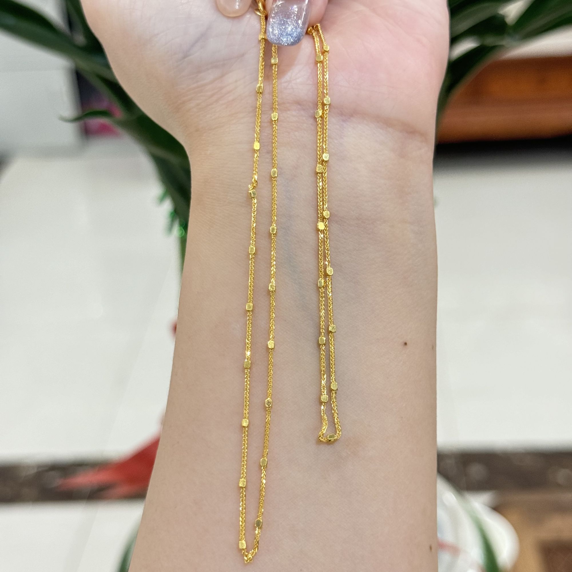 小飞专属Q【肖邦方糖链45cm】足金999精工5G