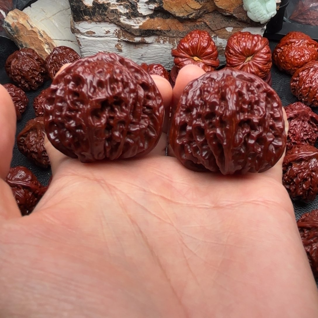 文玩核桃把件四座楼狮子头