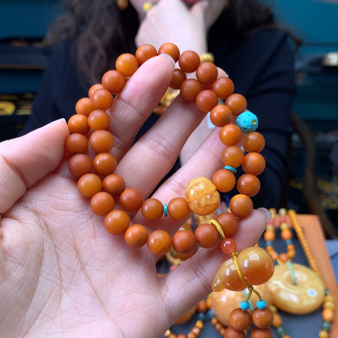 蜜蜡未镶嵌手串天然