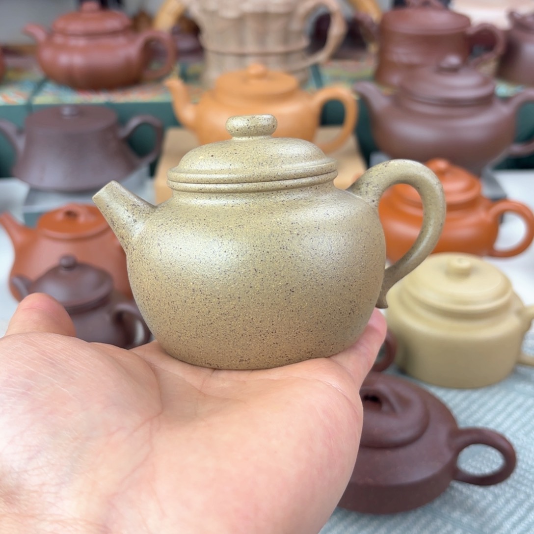 紫砂茶壶大彬圈钮 青降坡 180cc