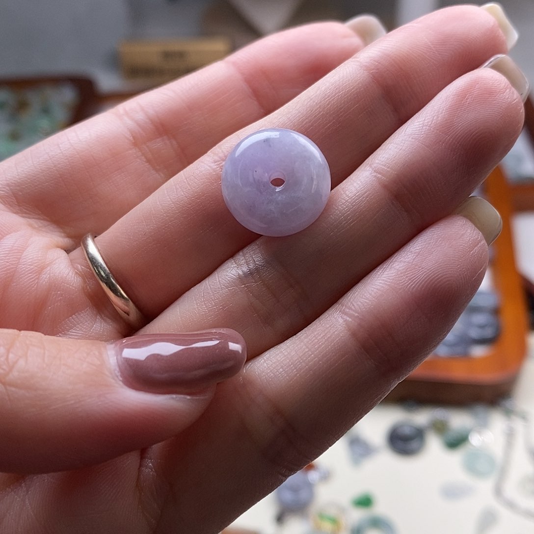 翡翠戒指未镶嵌山*岚平安扣