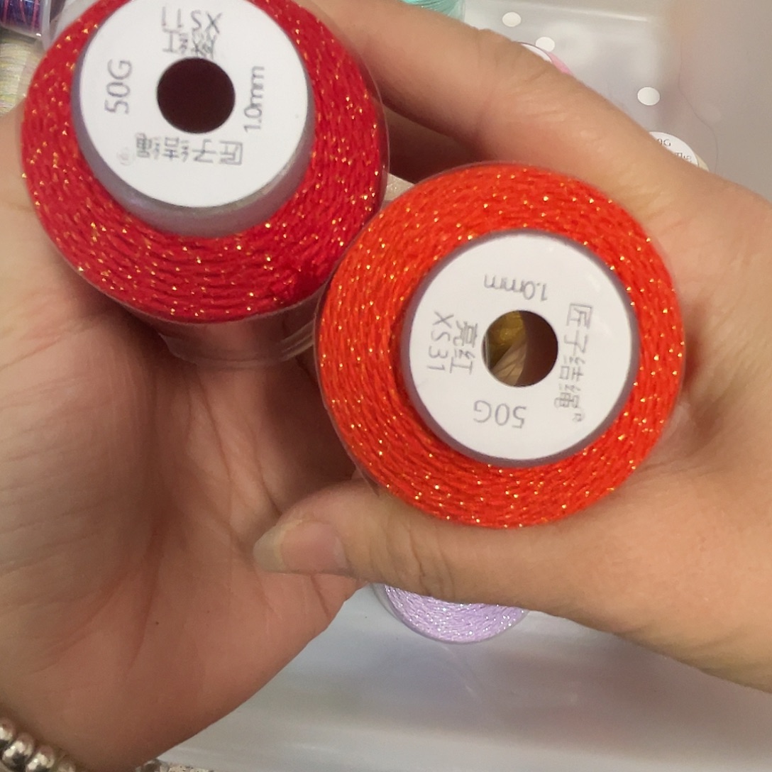 聚酯纤维1.0纯色手搓棉50克随机2卷