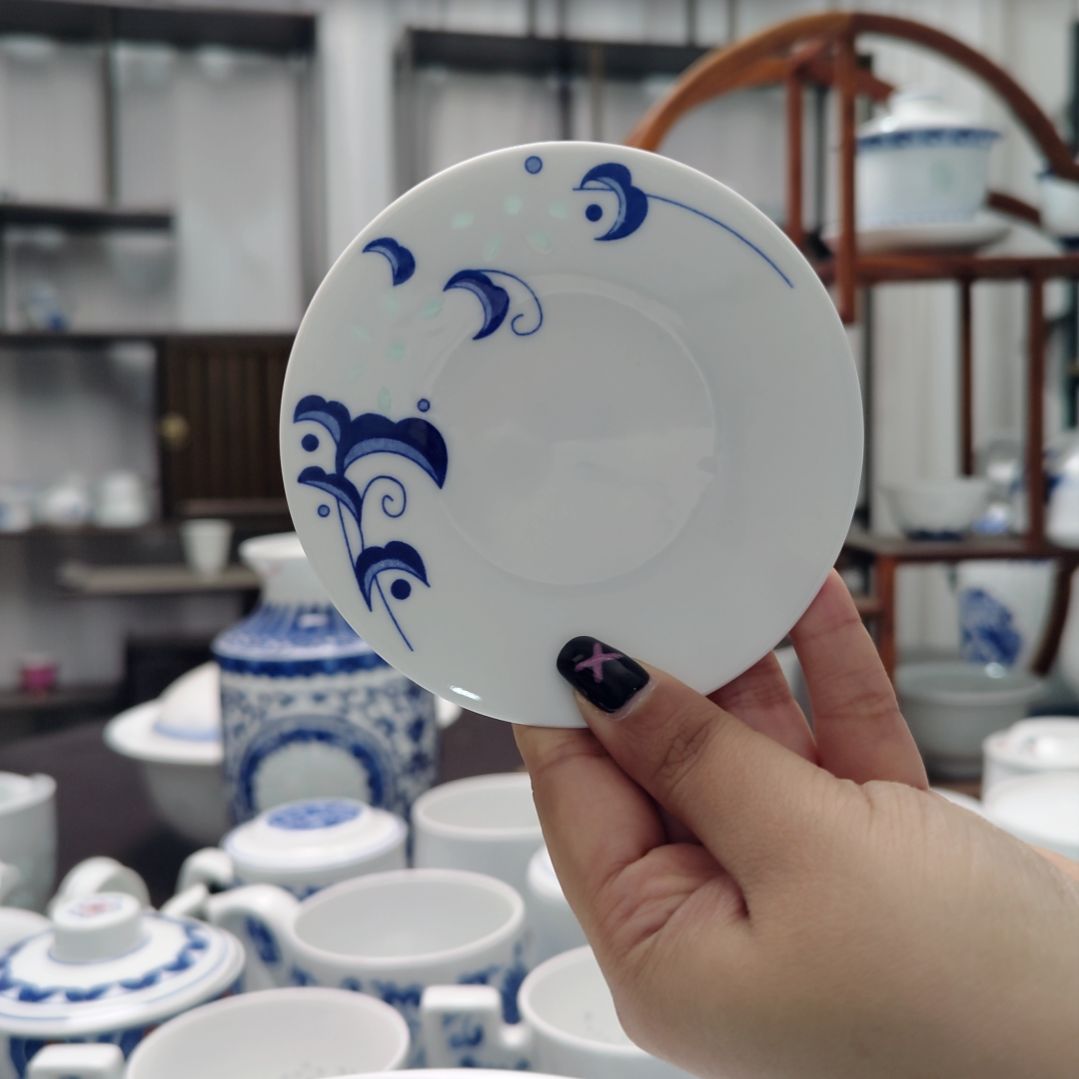 陶瓷青叶味碟十只装