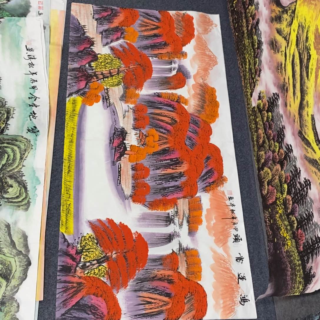国画爱****。尺寸140✖️70四尺手绘画