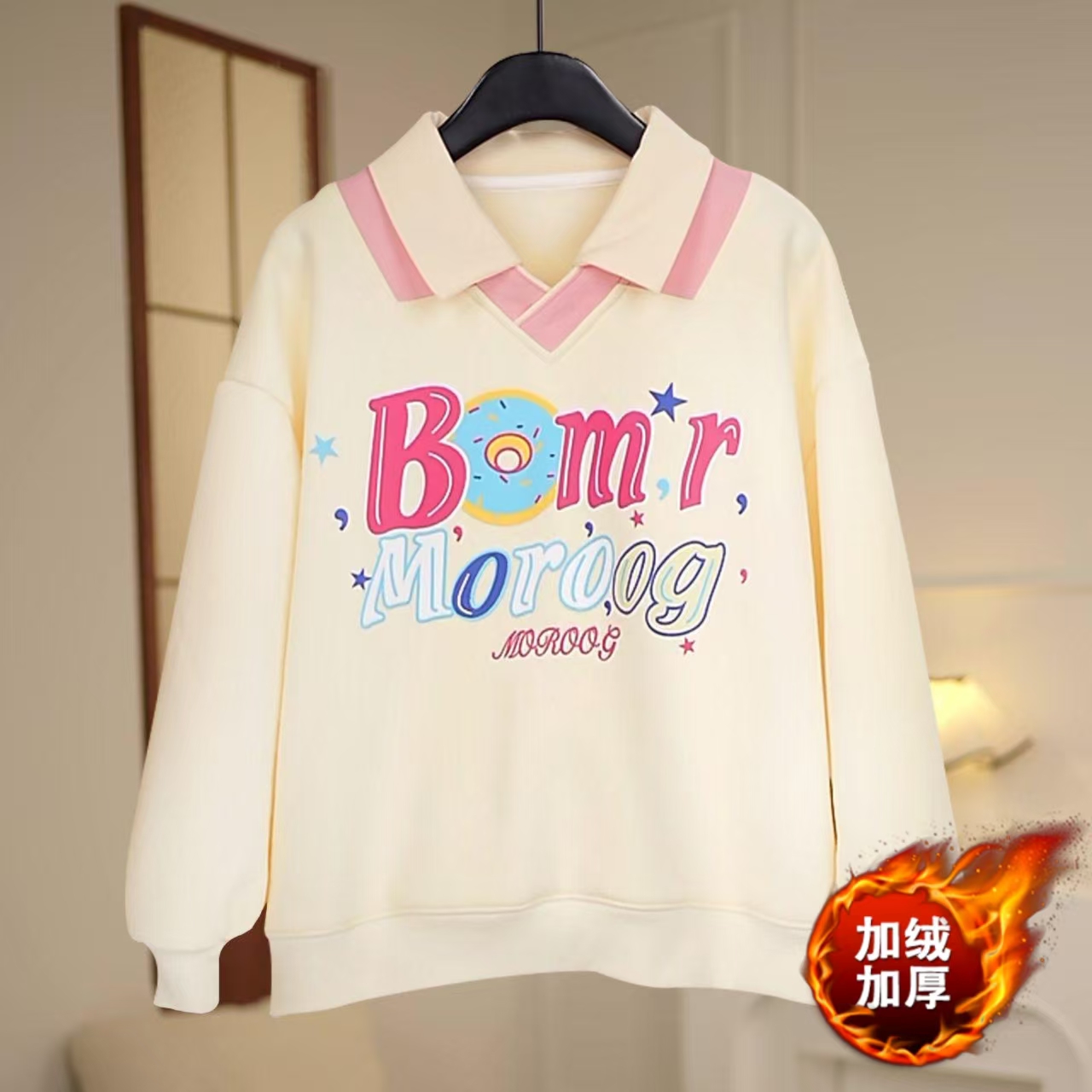 2025新款加厚加绒女童冬季2025新款儿童韩版卫衣