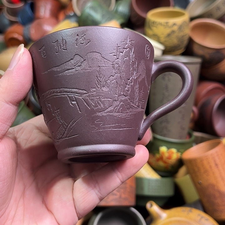 紫砂茶杯全手工紫砂主人杯