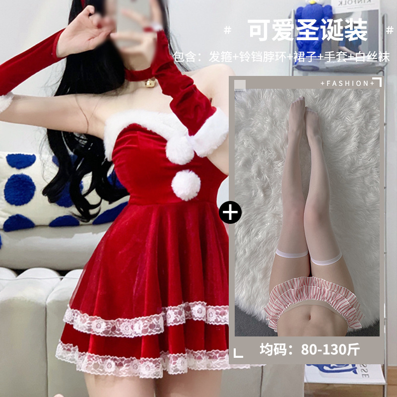 圣诞新年热辣兔女郎装可爱少女抹胸蕾丝风性感制服网红风cosplay