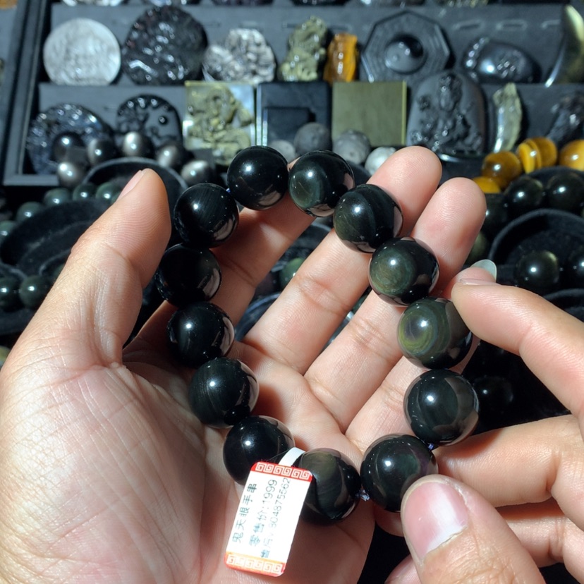 【闪购商品】黑曜岩珠宝奇石未镶嵌星****9