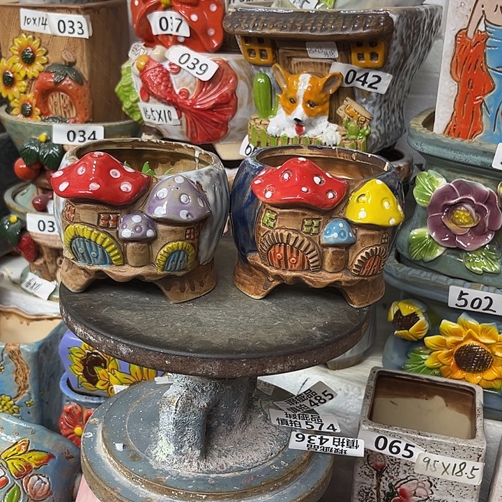 粗陶材质多肉花盆