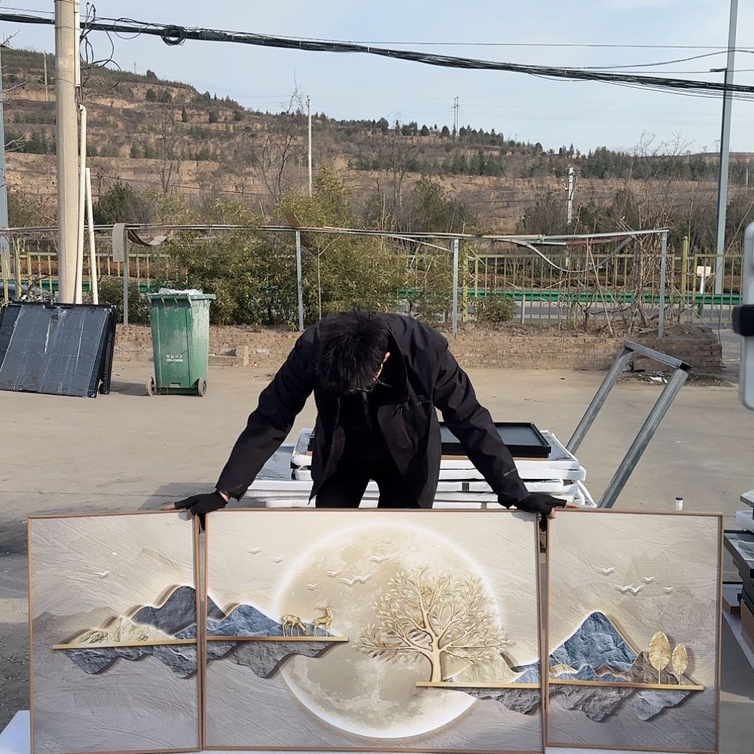 横款大气发财树507010070