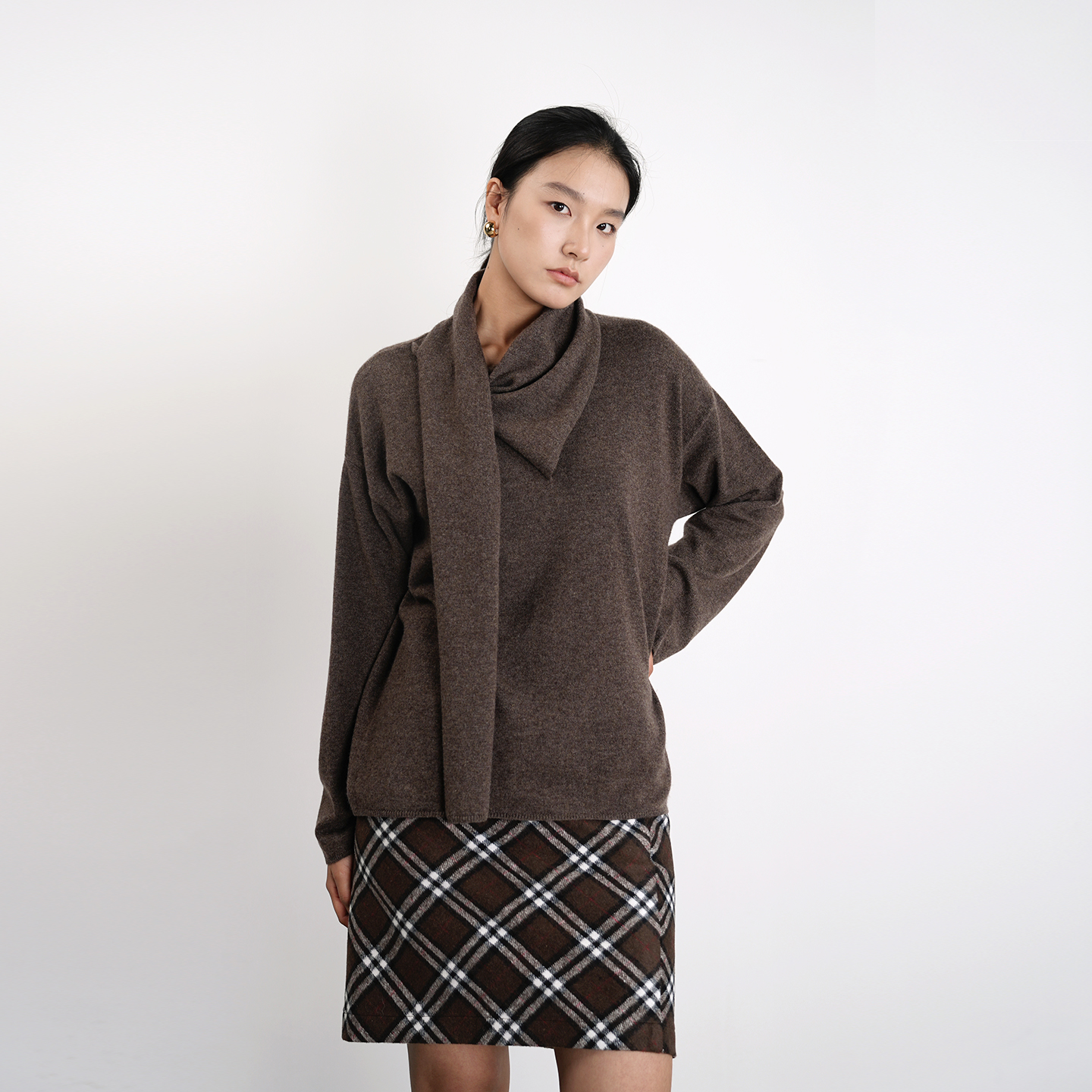 joc同款 康赛妮100山羊绒围巾圆领羊绒衫 XTJH线头计划