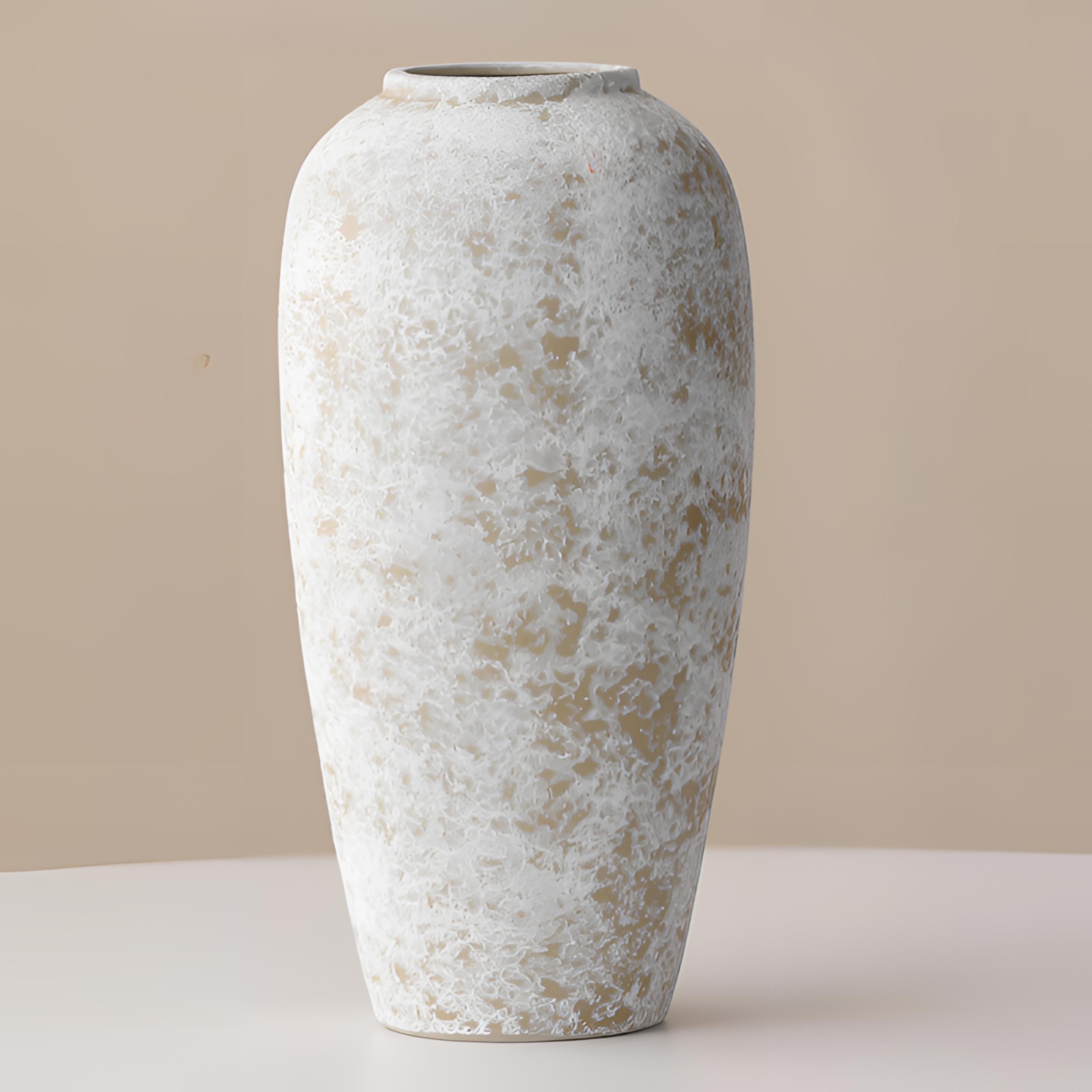 新中式诧寂风大口径陶瓷花瓶无孔可水培干花插花客厅餐桌装饰摆件