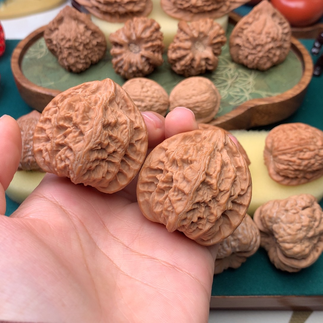 文玩核桃把件火焰马蹄43