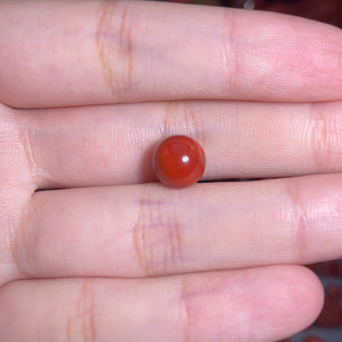 未镶嵌瓦西圆珠8mm+南红玛瑙