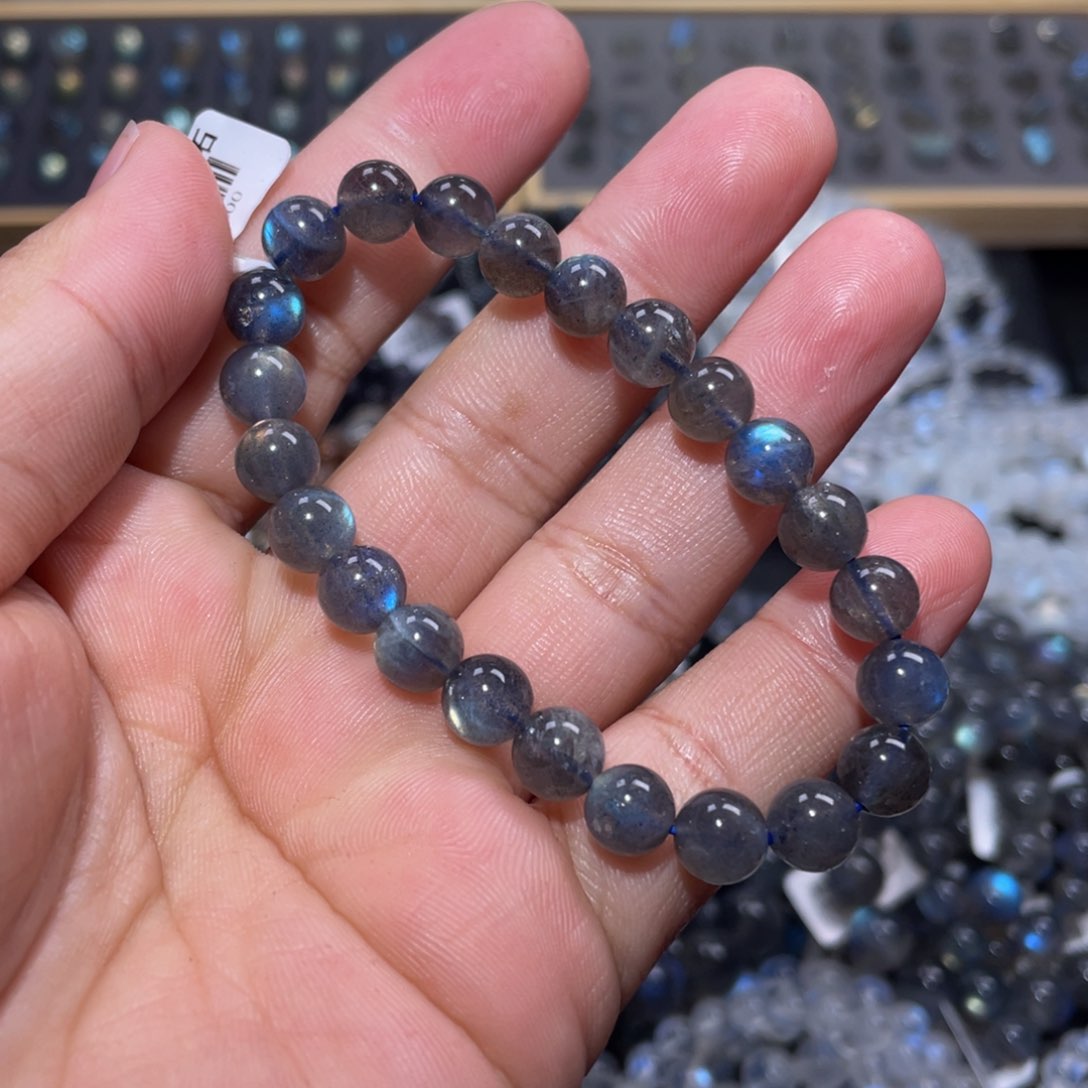 拉长石手链未镶嵌捡漏款拉长石手链8m