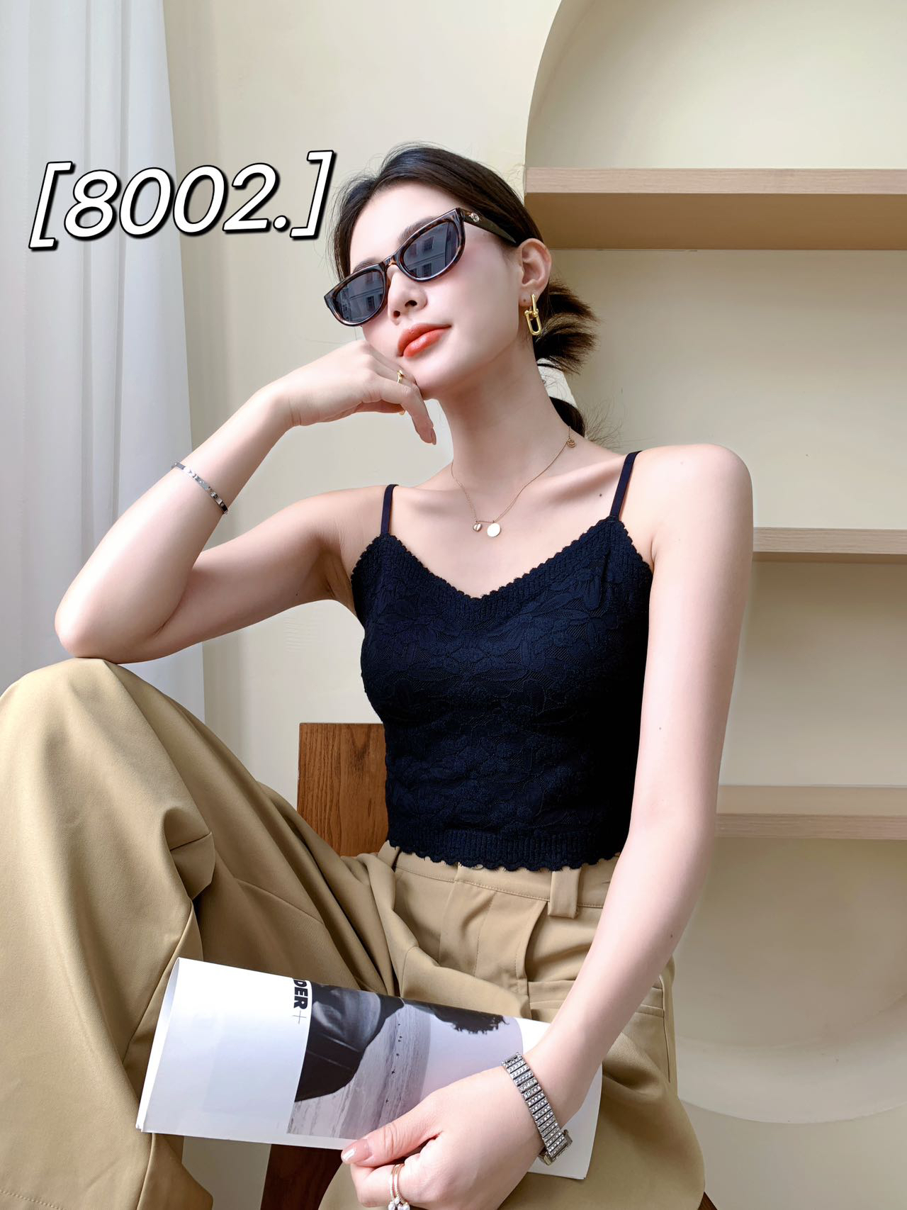 邹先森8002-29品牌美背吊带外穿修身设计感通勤显瘦